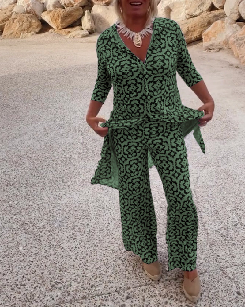Arlene | Chic Printed Two-Piece Set for Effortless Everyday Style