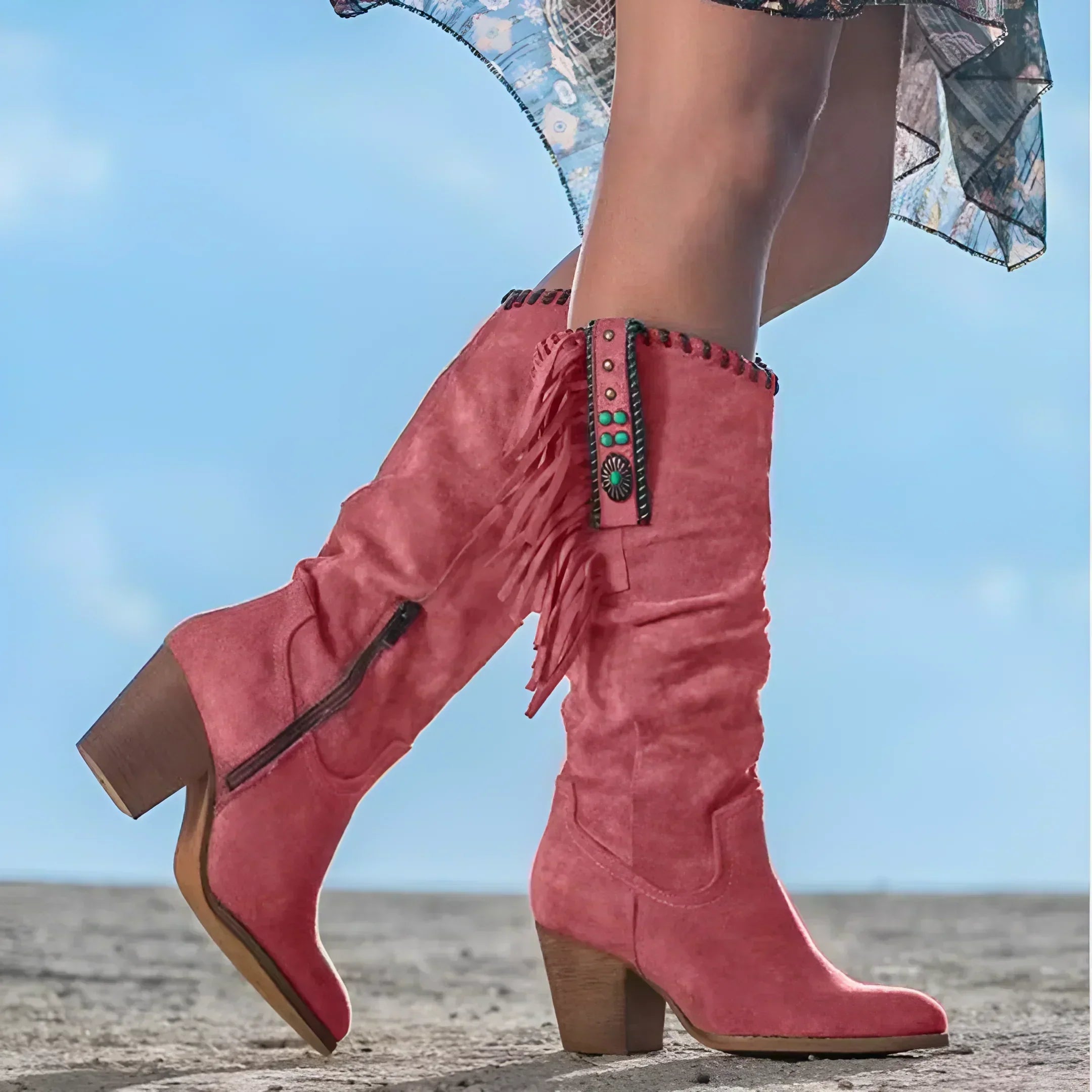 Ardith | Women's Knee High Heeled Cowboy Boots