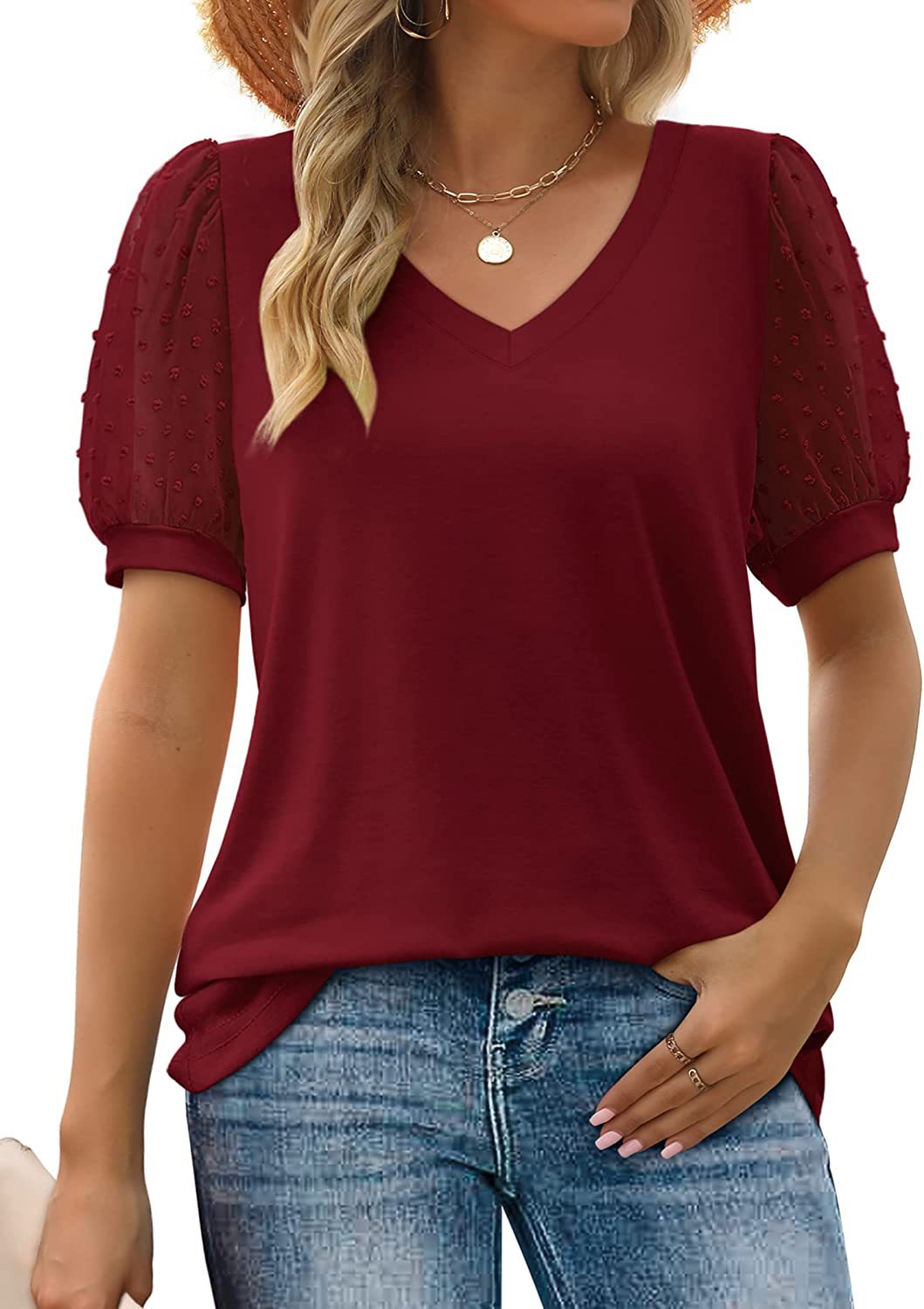 Alexia | V-Neck Sleeve Belly Cover Top for Effortless Everyday Elegance