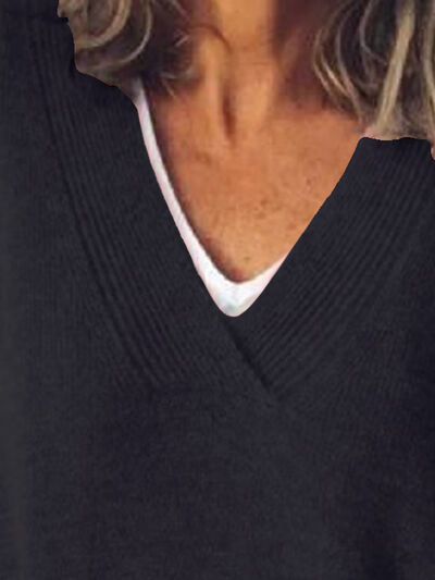 Alvene | Women's Elegant Oversize V Neck Jumper