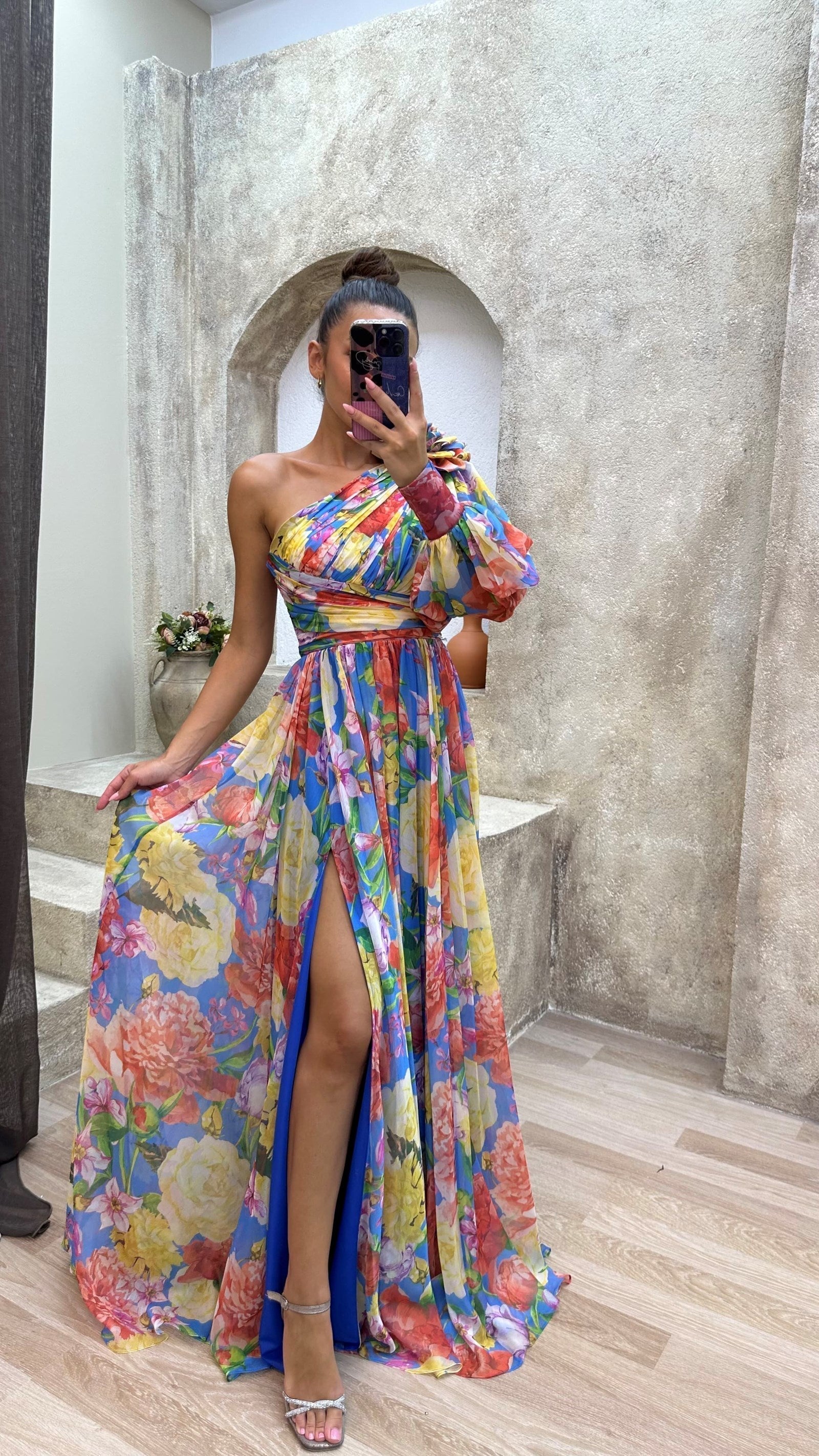 Polly | Chic Flowy Shoulder Dress for Summer Celebrations