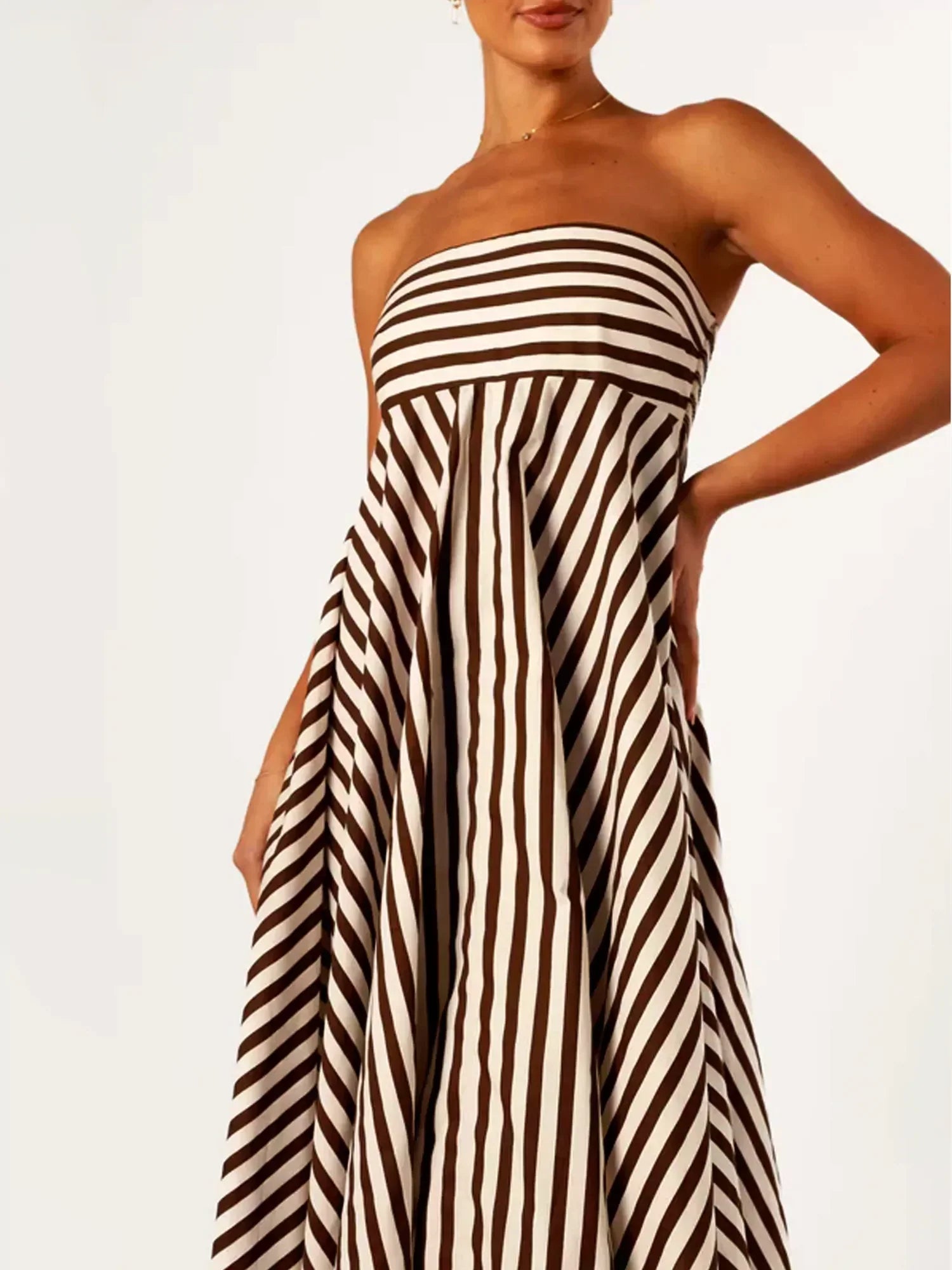 Jade | Chic Strapless Maxi Dress for Effortless Elegance