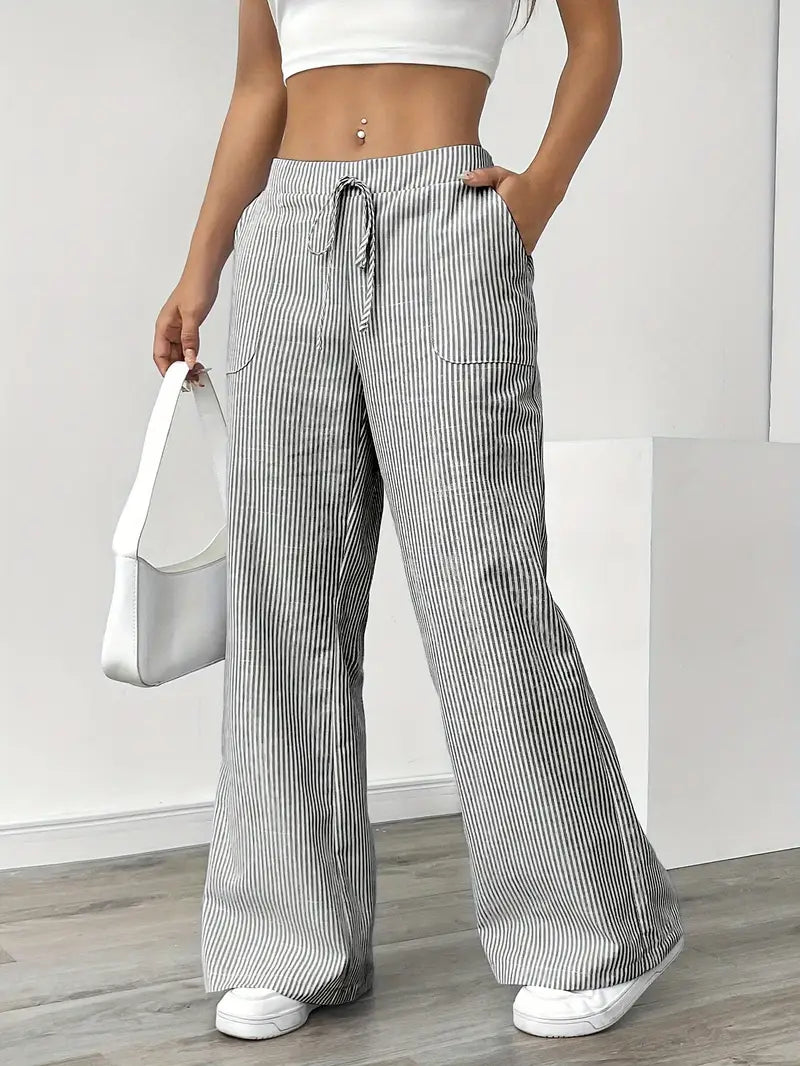 Caitlin | Chic Striped Pants with Pockets in Stylish Colors