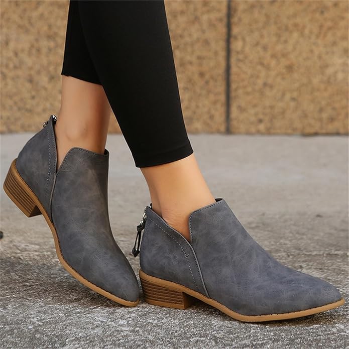 Florinda | Women's Wedge Heel Pointed Toe Ankle Boots