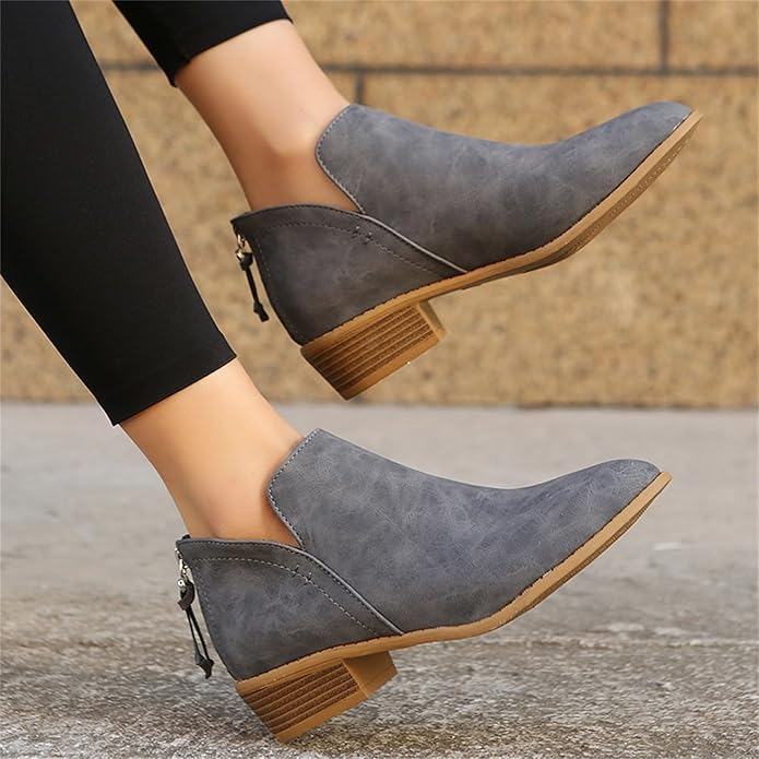 Florinda | Women's Wedge Heel Pointed Toe Ankle Boots