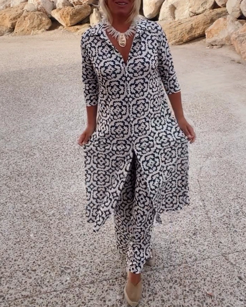 Arlene | Chic Printed Two-Piece Set for Effortless Everyday Style