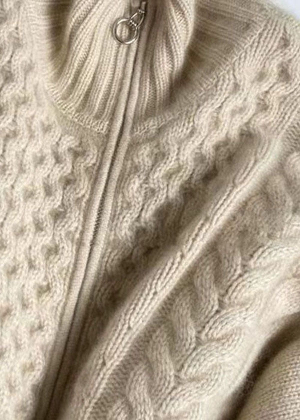 Alvia | Women's Zip-Up Cable Knit Cardigan