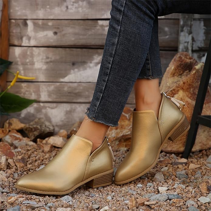 Florinda | Women's Wedge Heel Pointed Toe Ankle Boots