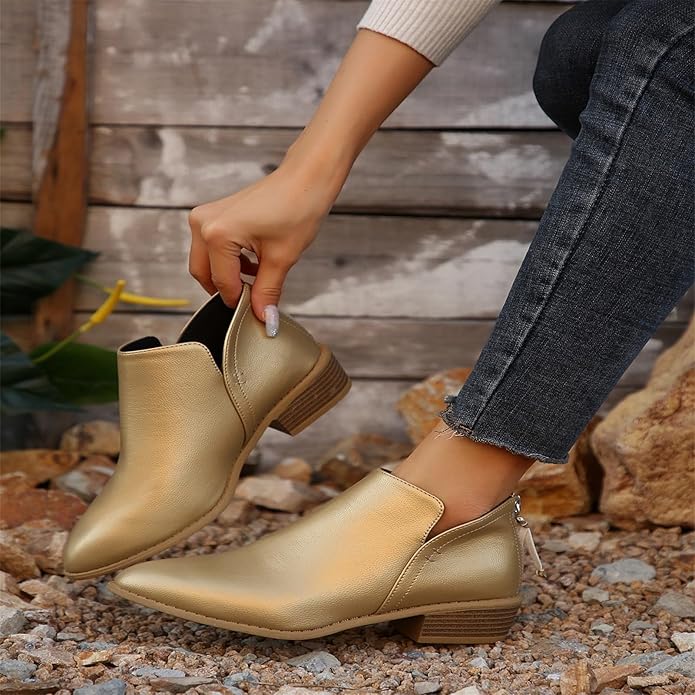 Florinda | Women's Wedge Heel Pointed Toe Ankle Boots