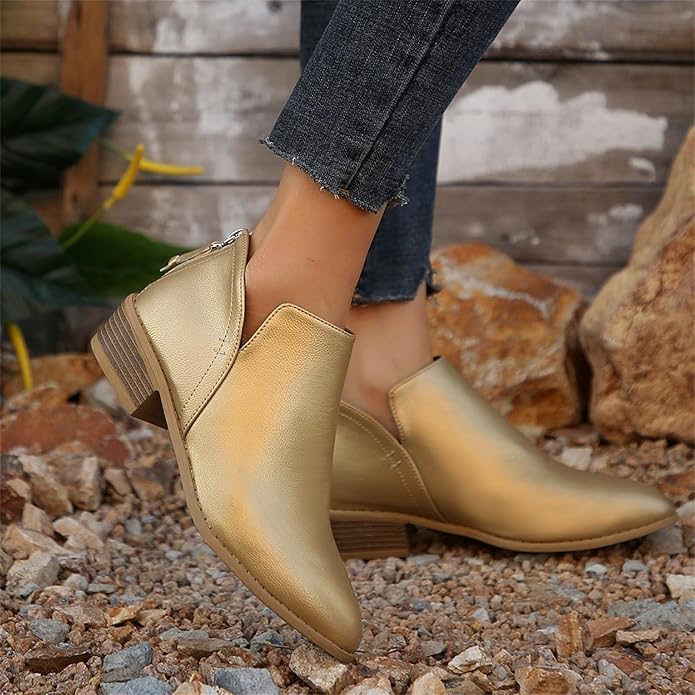 Florinda | Women's Wedge Heel Pointed Toe Ankle Boots