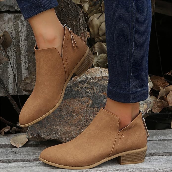 Florinda | Women's Wedge Heel Pointed Toe Ankle Boots
