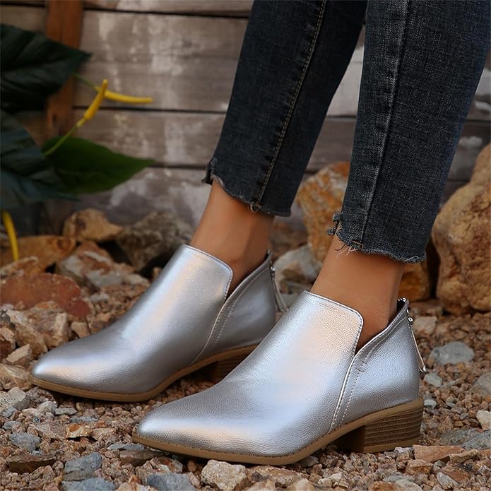 Florinda | Women's Wedge Heel Pointed Toe Ankle Boots