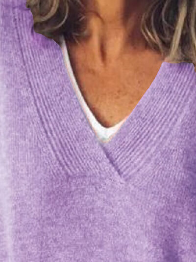 Alvene | Women's Elegant Oversize V Neck Jumper