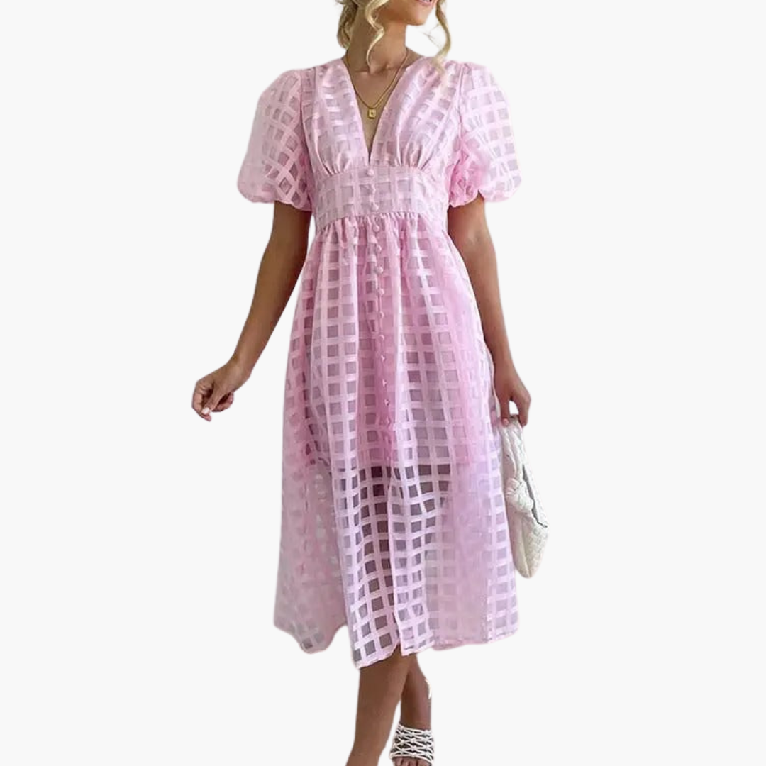 Jessica | Chic Summer Midi Dress for Effortless Elegance
