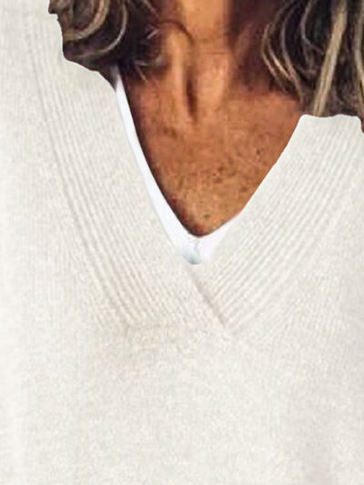 Alvene | Women's Elegant Oversize V Neck Jumper