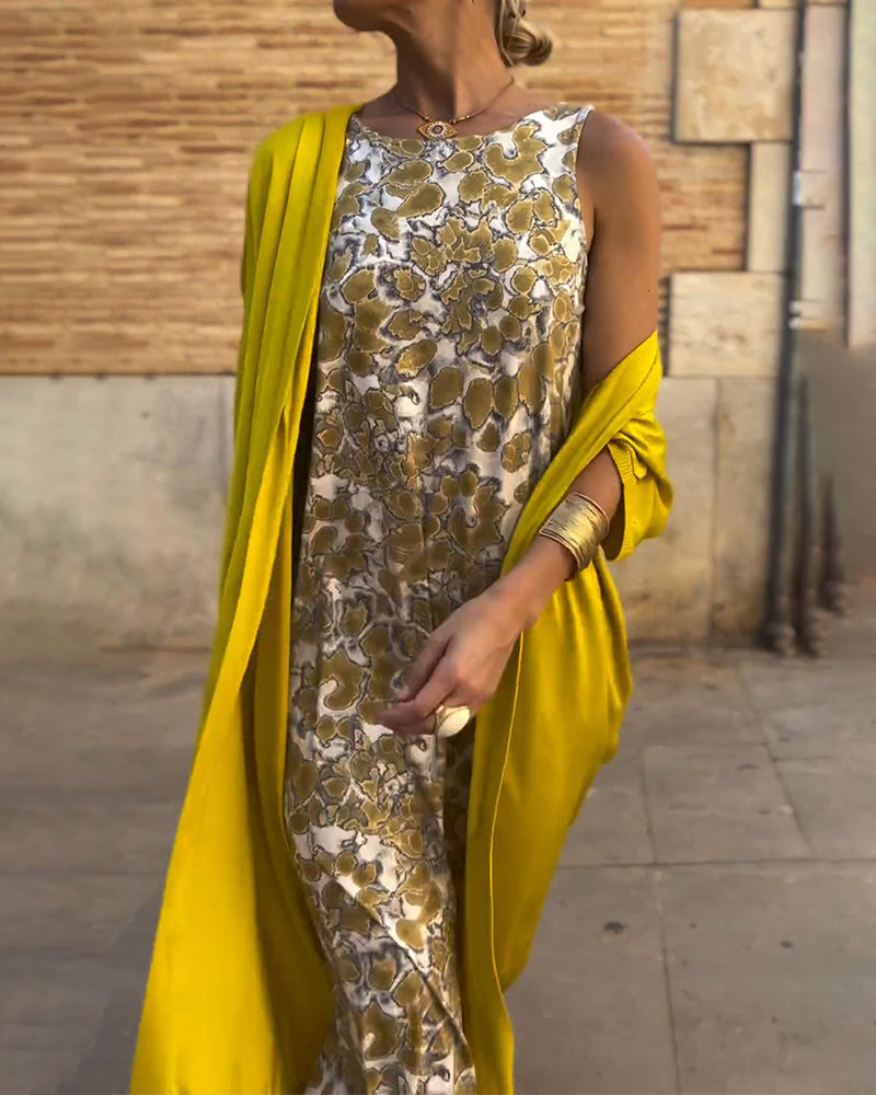 Lesley | Elegant Maxi Dress with Matching Cardigan