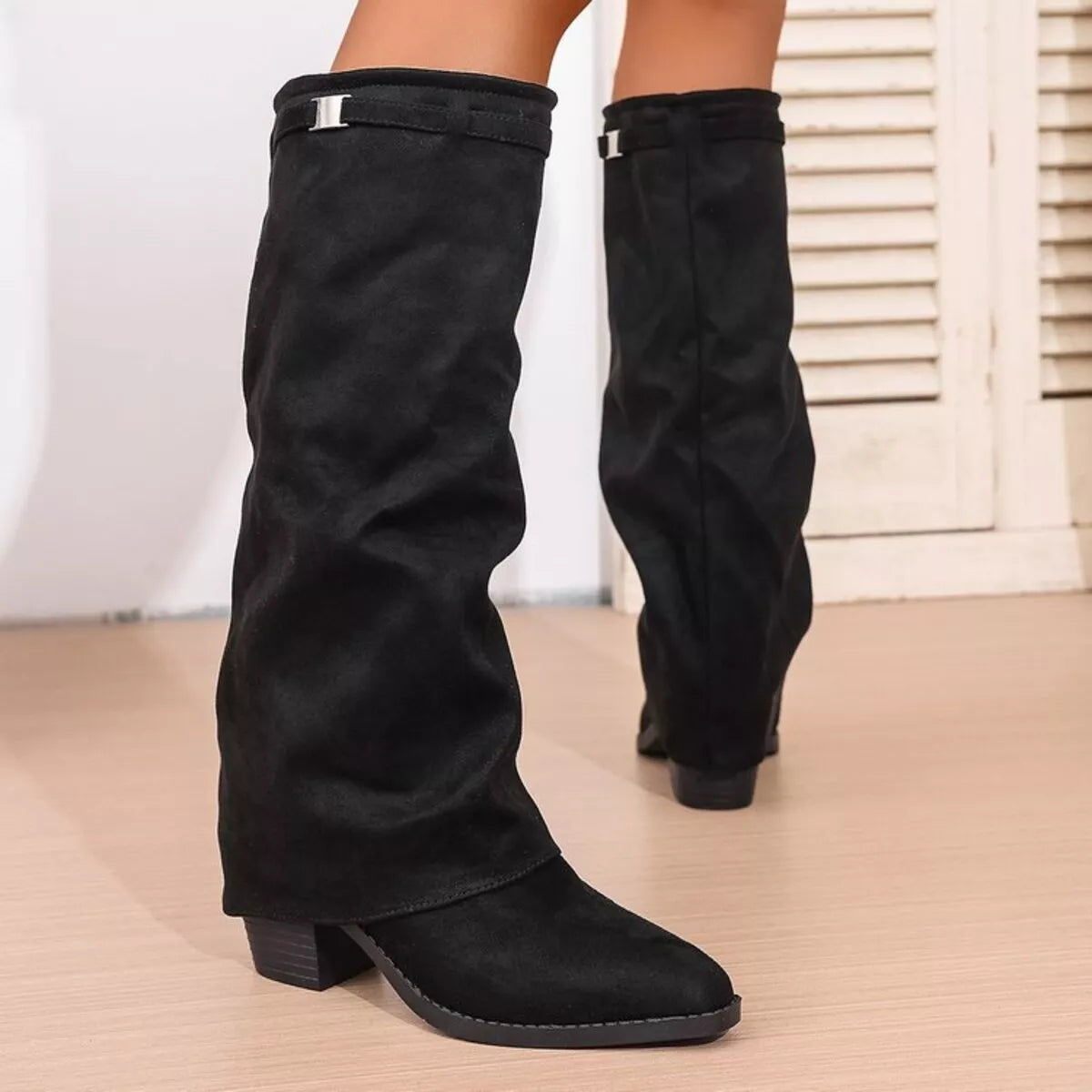Silvana | Point Toe Block Heel Boots