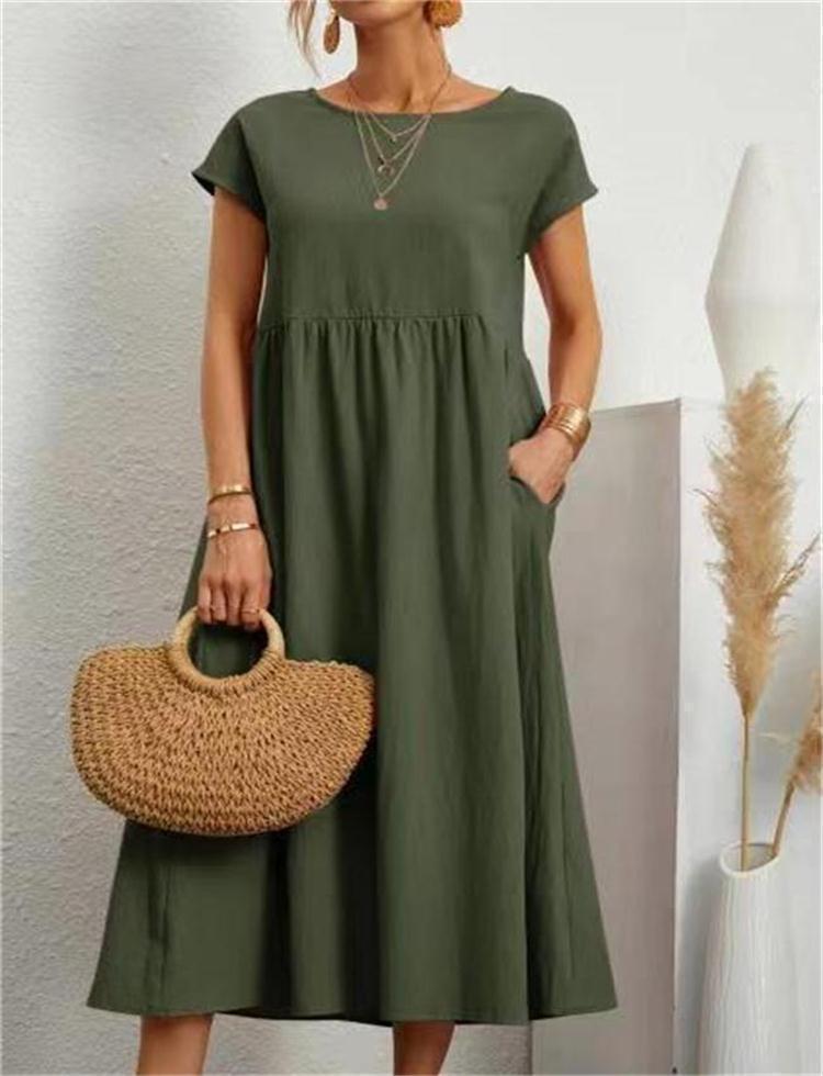 Iris | Elegant Relaxed Fit Midi Dress