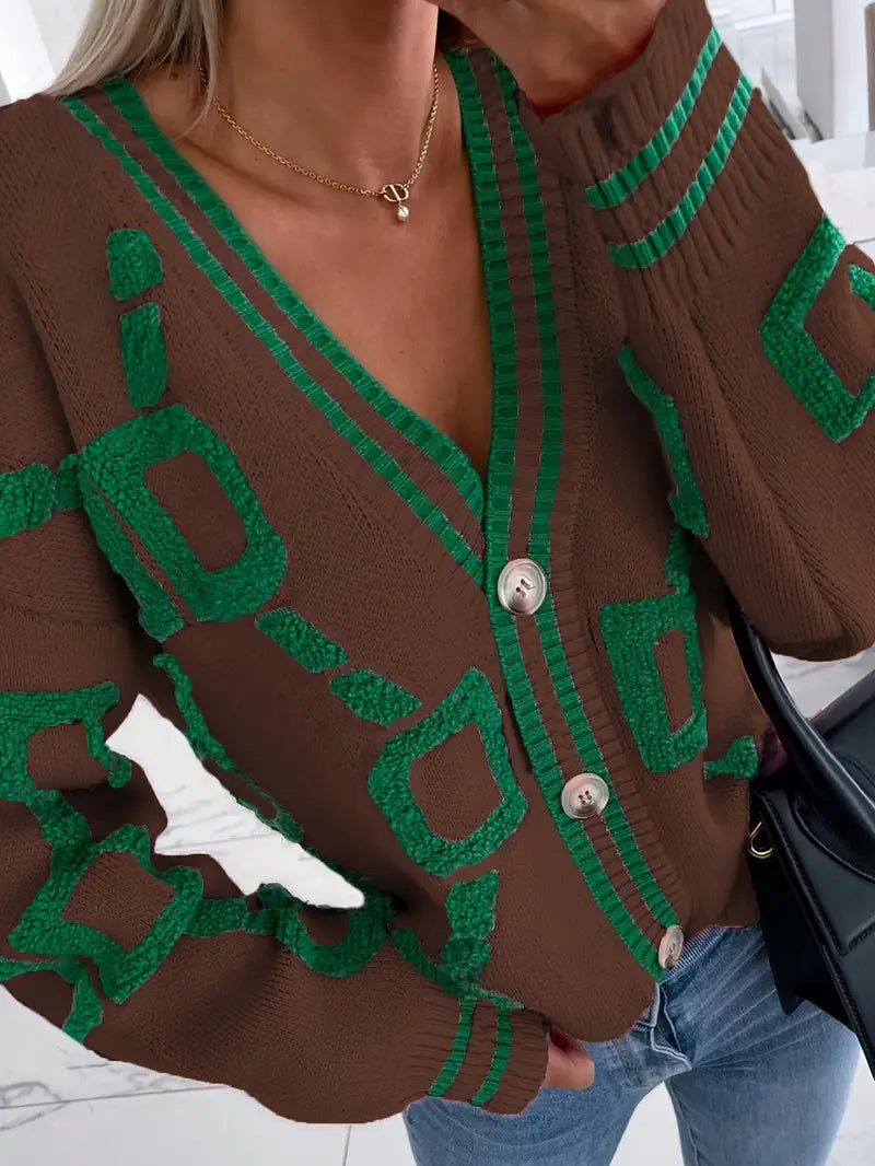 Adriane | Women's V-Neck Button-Front Cardigan
