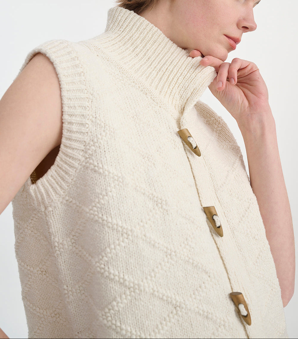 Allira | Women's Button Front Knitted Vest