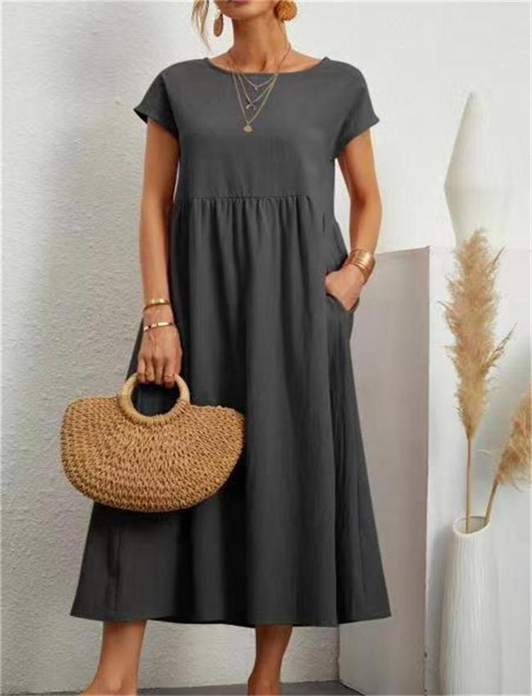 Iris | Elegant Relaxed Fit Midi Dress