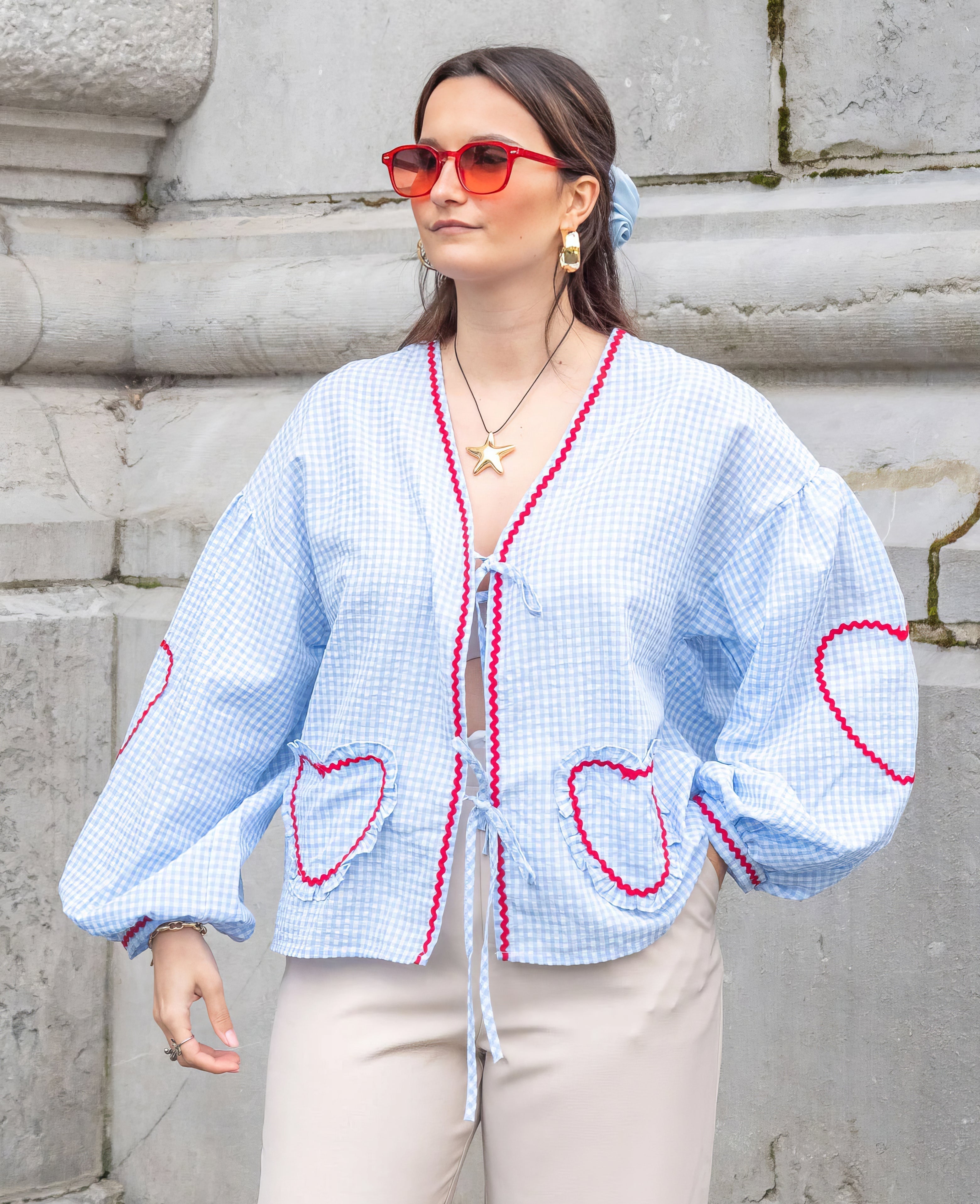 Chiara | Romantic Heart Blouse for Fashion-Forward Women
