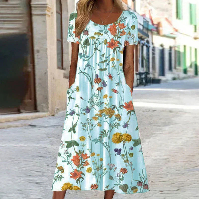Laurel | Elegant Eloise Floral Midi Dress