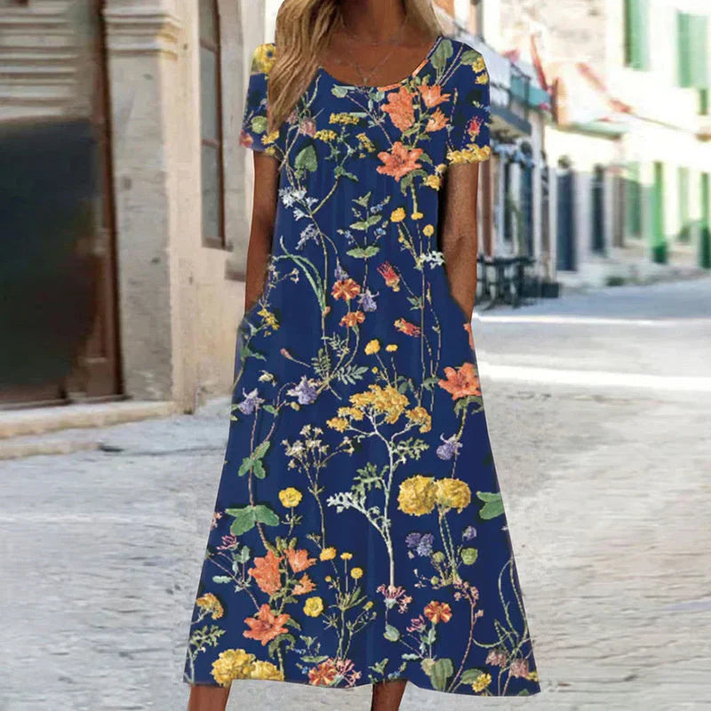 Laurel | Elegant Eloise Floral Midi Dress