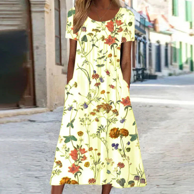 Laurel | Elegant Eloise Floral Midi Dress
