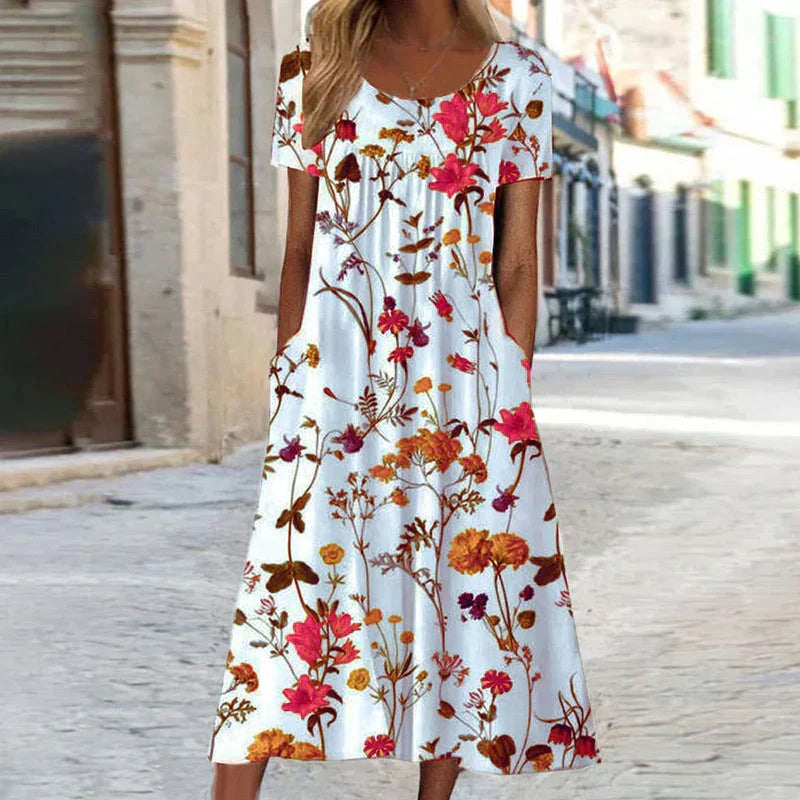 Laurel | Elegant Eloise Floral Midi Dress