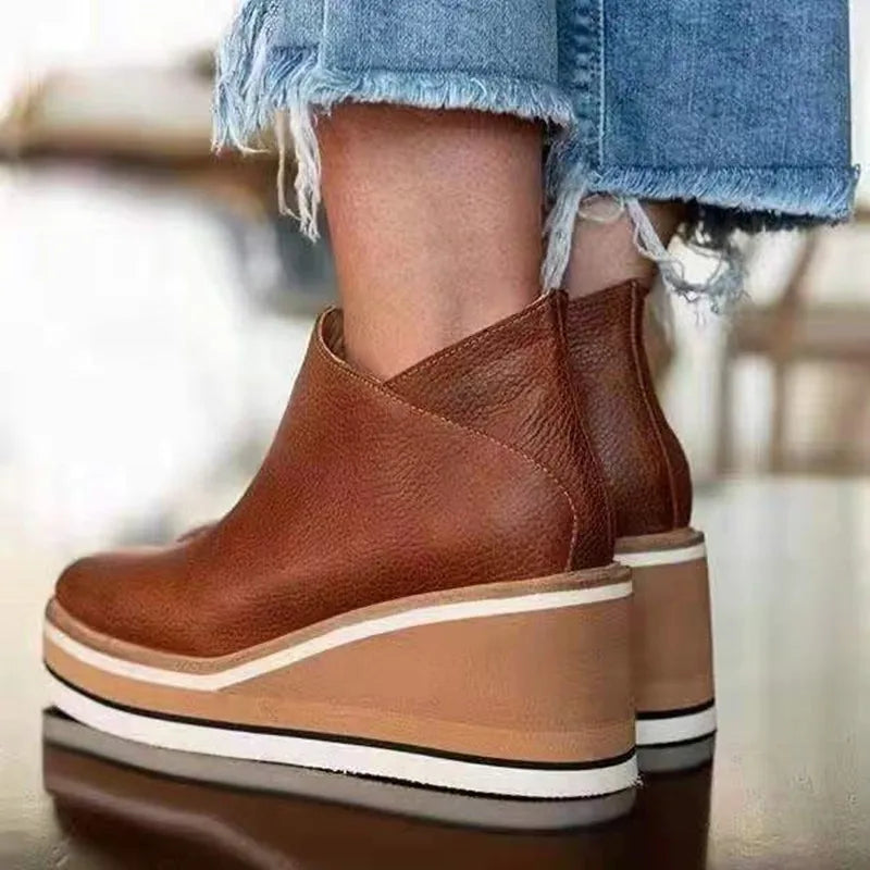 Aleena | Women's Elegant Wedge Boots