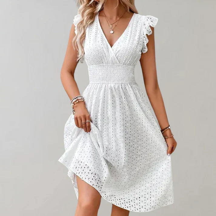 Lorna | Elegant Dress with Flutter Sleeves