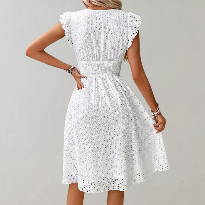 Lorna | Elegant Dress with Flutter Sleeves