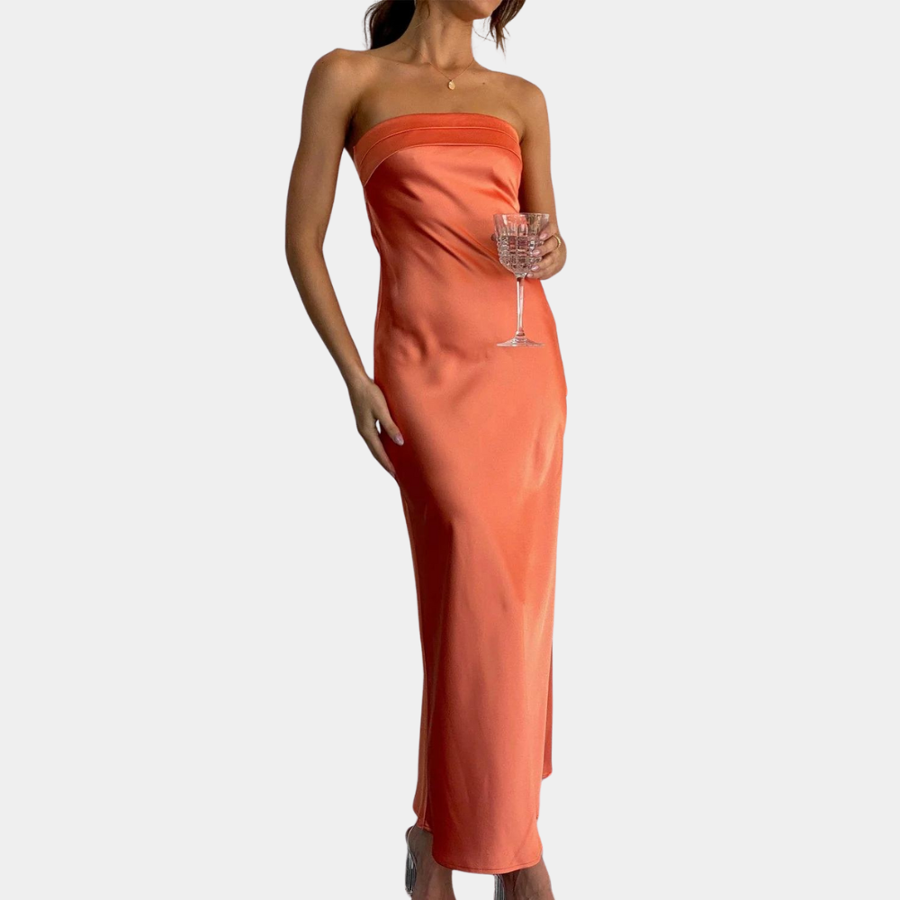 Lauren | Elegant Strapless Long Dress