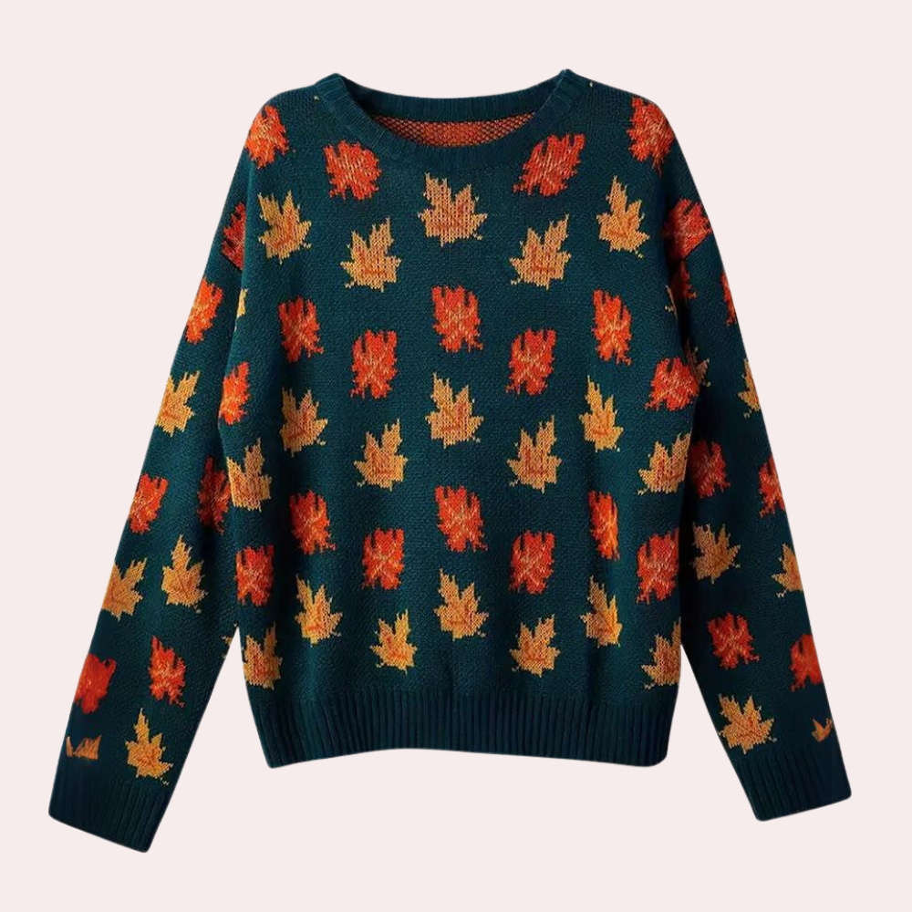 Aliah | Women's Patterned Crewneck Sweater