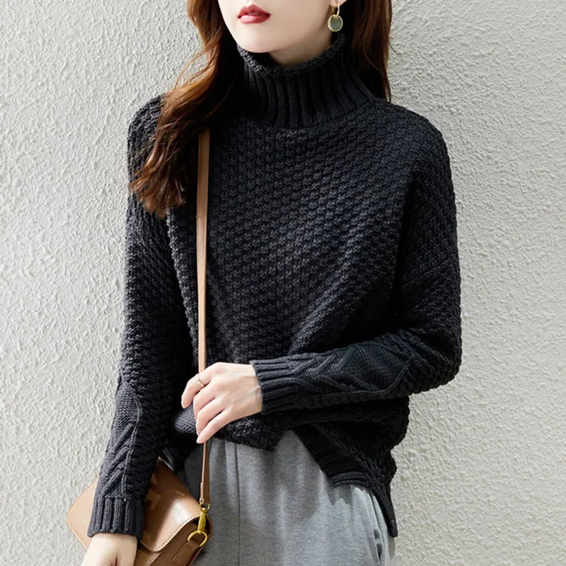 Allana | Women's Cable Knit Turtleneck Jumper
