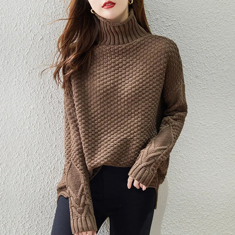 Allana | Women's Cable Knit Turtleneck Jumper
