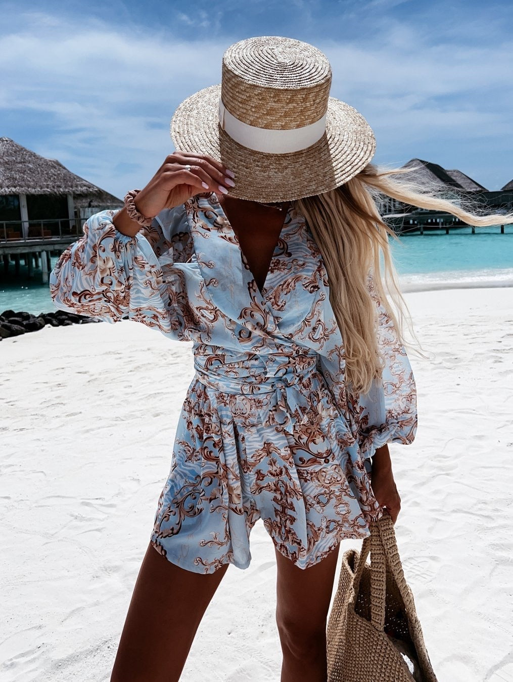 Aurora | Women's Chic Flowy Two-Piece Shorts and Blouse Summer Set