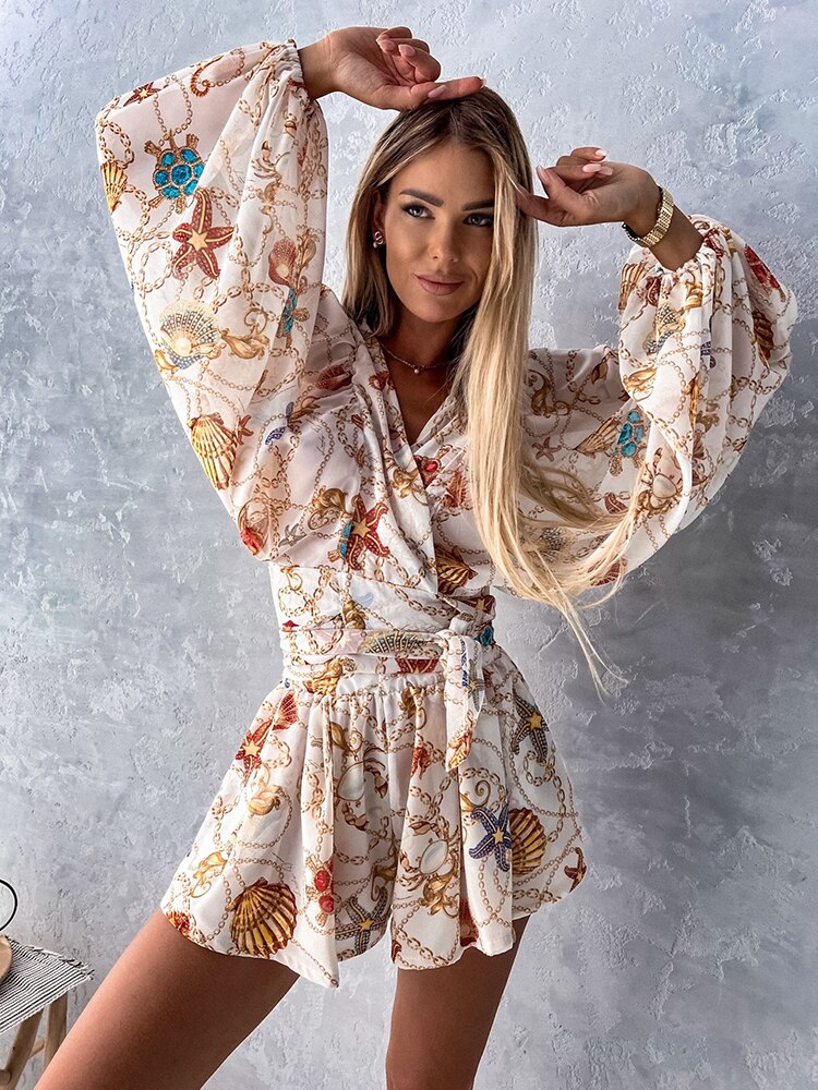 Aurora | Women's Chic Flowy Two-Piece Shorts and Blouse Summer Set