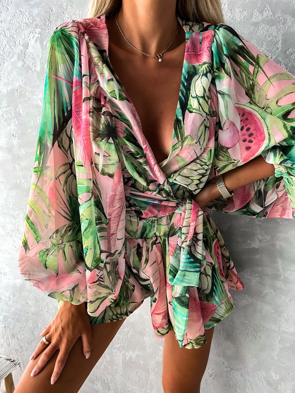 Aurora | Women's Chic Flowy Two-Piece Shorts and Blouse Summer Set