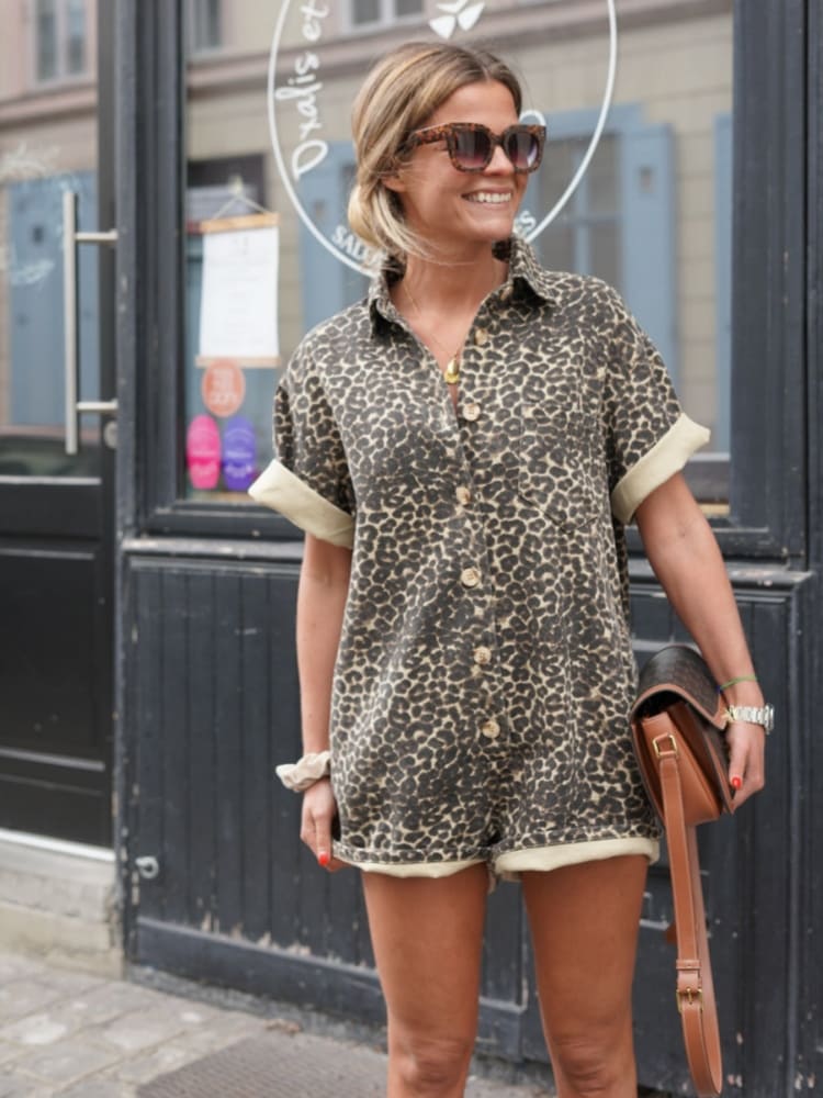 Nola | Stylish Mini Cheetah Print Romper for Effortless Chic