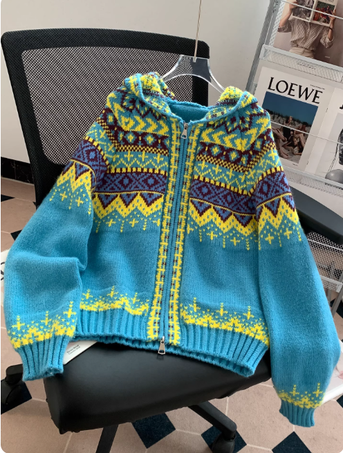 Altina | Women's Fair Isle Hooded Jumper