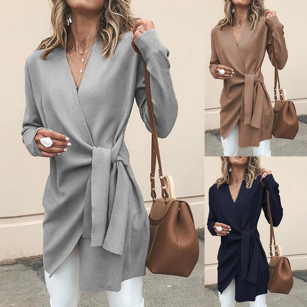 Almira | Women's Wrap Tie Waist Sweater