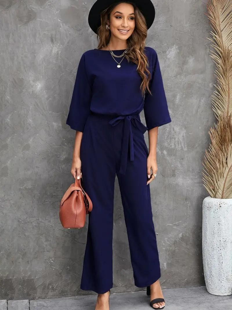 Daphne | Women's Tie Waist Maxi Jumpsuit