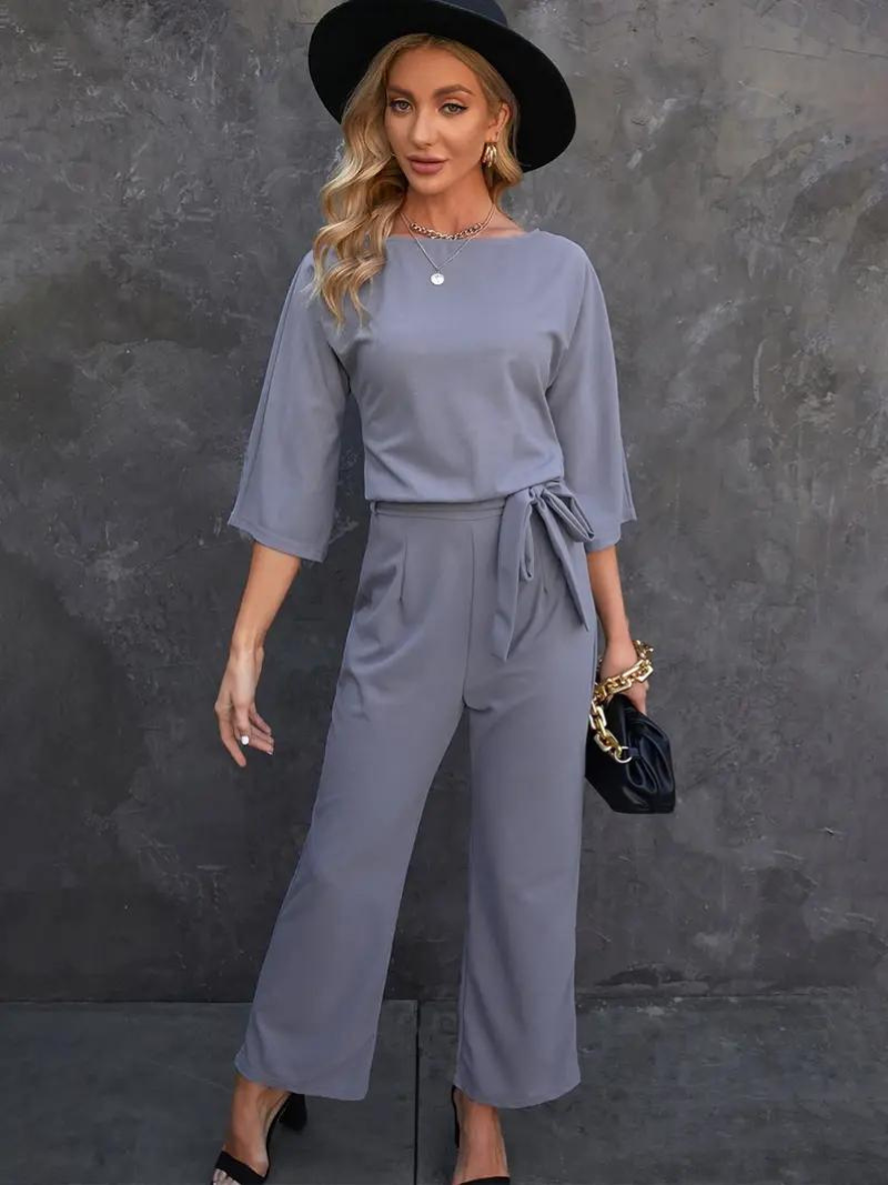 Daphne | Women's Tie Waist Maxi Jumpsuit