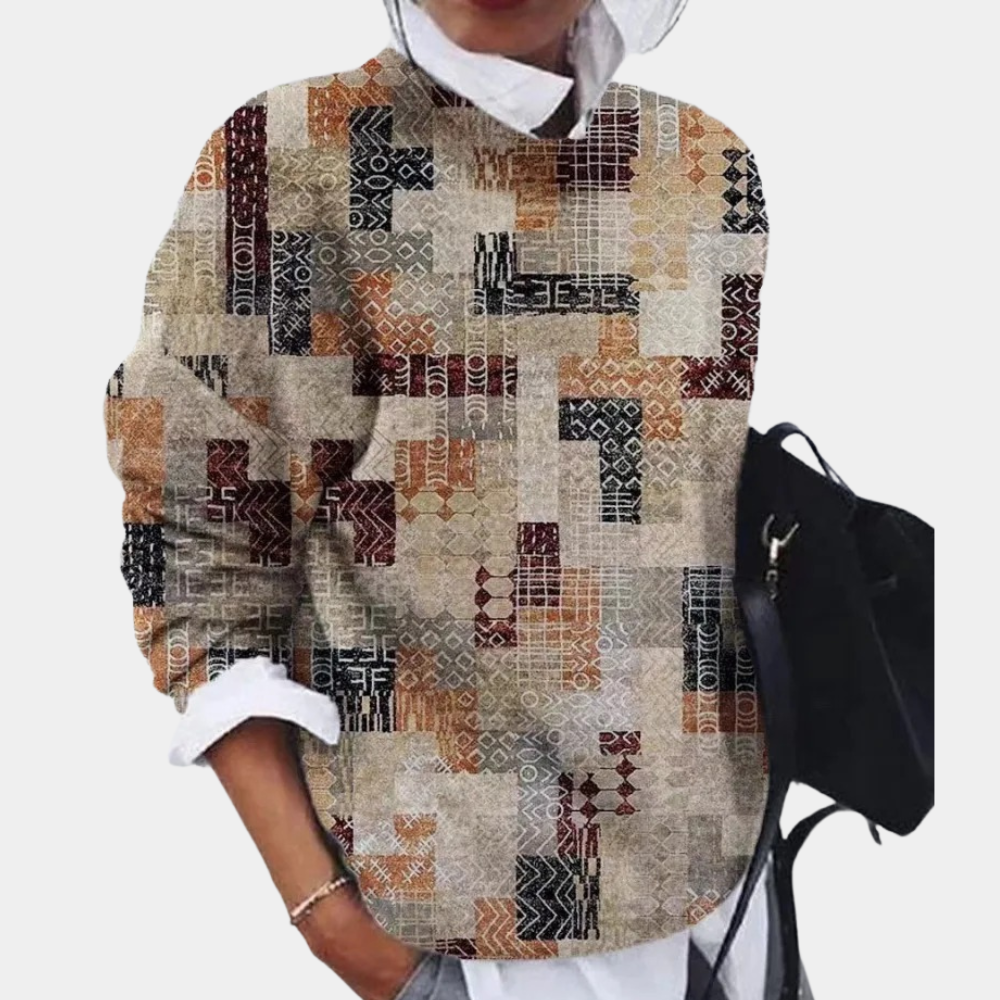 Almina | Women's Printed Crewneck Sweater