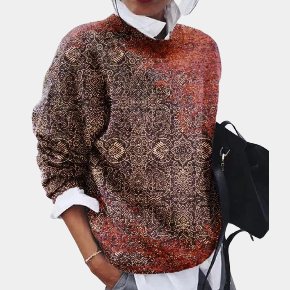 Almina | Women's Printed Crewneck Sweater
