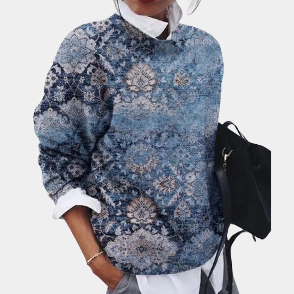 Almina | Women's Printed Crewneck Sweater