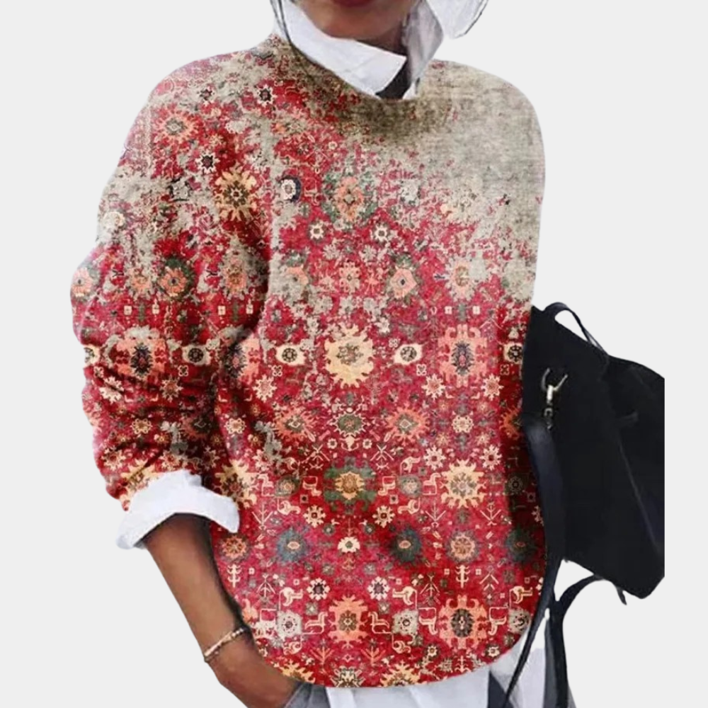 Almina | Women's Printed Crewneck Sweater