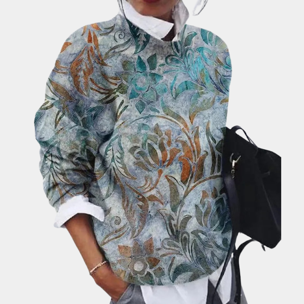 Almina | Women's Printed Crewneck Sweater